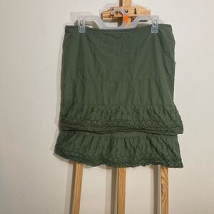 Y2K Roxy olive green skirt size large ￼